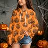 Kids Casual Halloween Print Hoodie for Holiday and Everyday Wear