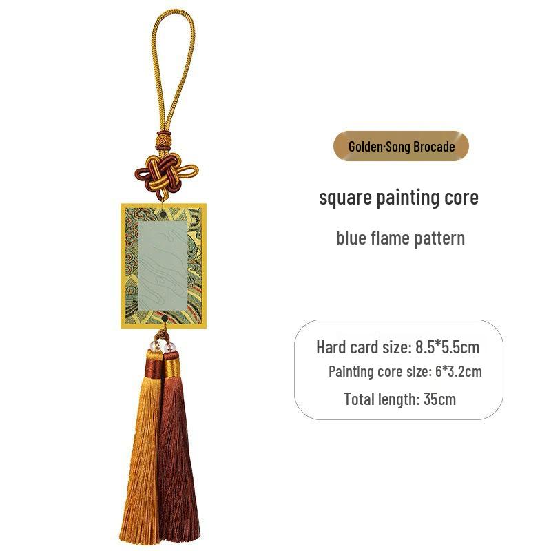 Double-sided Chinese Style Xuan Paper Pendant Bookmark - Handwritten Calligraphy & Cultural Gift