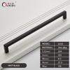 Oukali American Style Square Black Polish Chrome 128Mm 160Mm Furniture Gold Cabinet Handles Pull