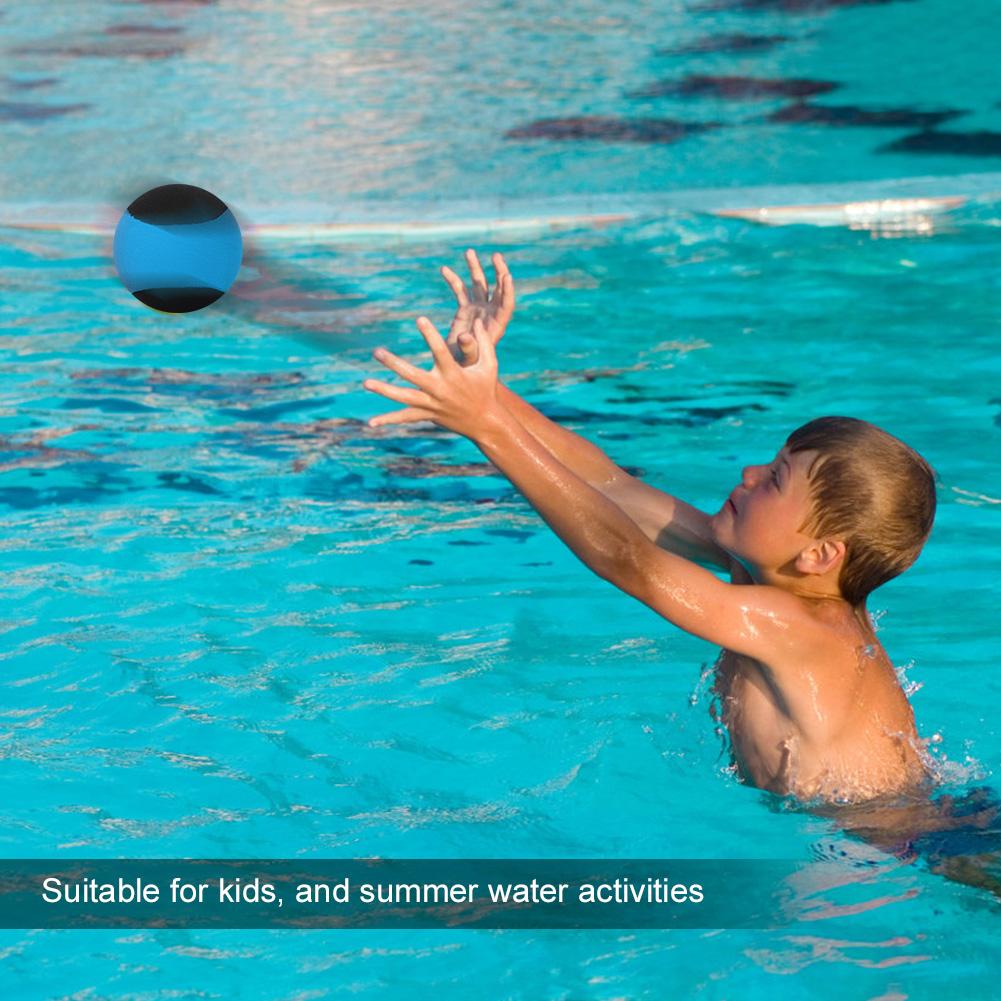 Water Bouncing Ball Outdoor Pool Beach Bouncing Sports Game Toy for Family Friends Black+Blue