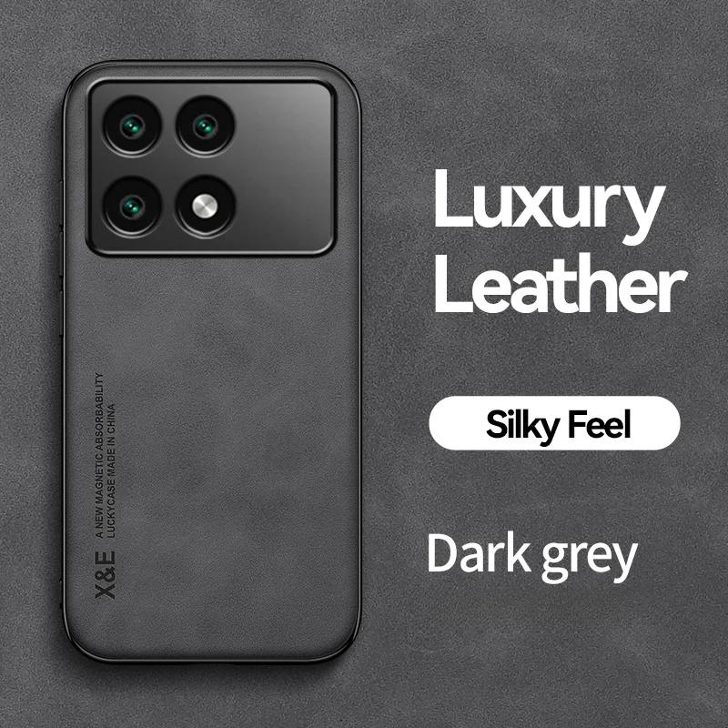 

Для Xiaomi Poco F6 Pro 5G чехол магнитный держатель телефон чехол для Poko Poxo Pocco Little F 6 Pro F6Pro противоударный кожаный задний чехол For Poco F6 Pro 5G