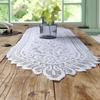 1pc Cotton Crochet Lace Rectangular Table Runner Dresser Scarf Doilies White Style,33 X 114cm, 33 X 137cm