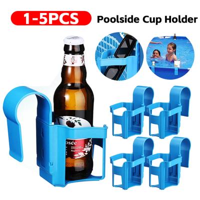 Pool Cup Holder for Above Ground Pools Pool Drink Holder No Spill Drink Holder for 2 Inch Or Less Poolside Round Top Bar