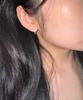 Iamj [925 Silver] 1.6 Basic Cubic Ring Earrings (3 Types)