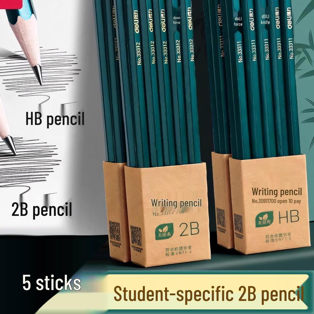 Hexagonal 2B Cartoon Pencil for Students: Non-Toxic Writing, Exam, and Sketching Stationery.