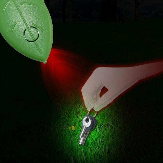 2 buc. Căutător de chei în formă de frunză, impermeabil, wireless, cu fluier, telecomandă, dispozitiv de urmărire a cheilor cu semnalizare luminoasă, localizator portabil de chei, breloc, dispozitiv anti-pierdere