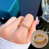 [Real Gold Electroplating] Temperament Advanced Sense Zircon Super Flash Ring Women'S Opening Can Be Adjusted And Simple
