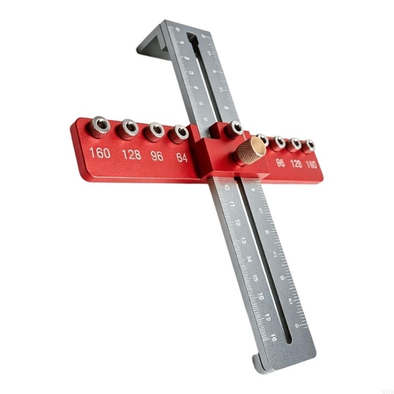 Metal Cabinets Hardware Jig, Locator Drill Guide Drilling Dowelling Guide for Installation Handle Knob M4YD