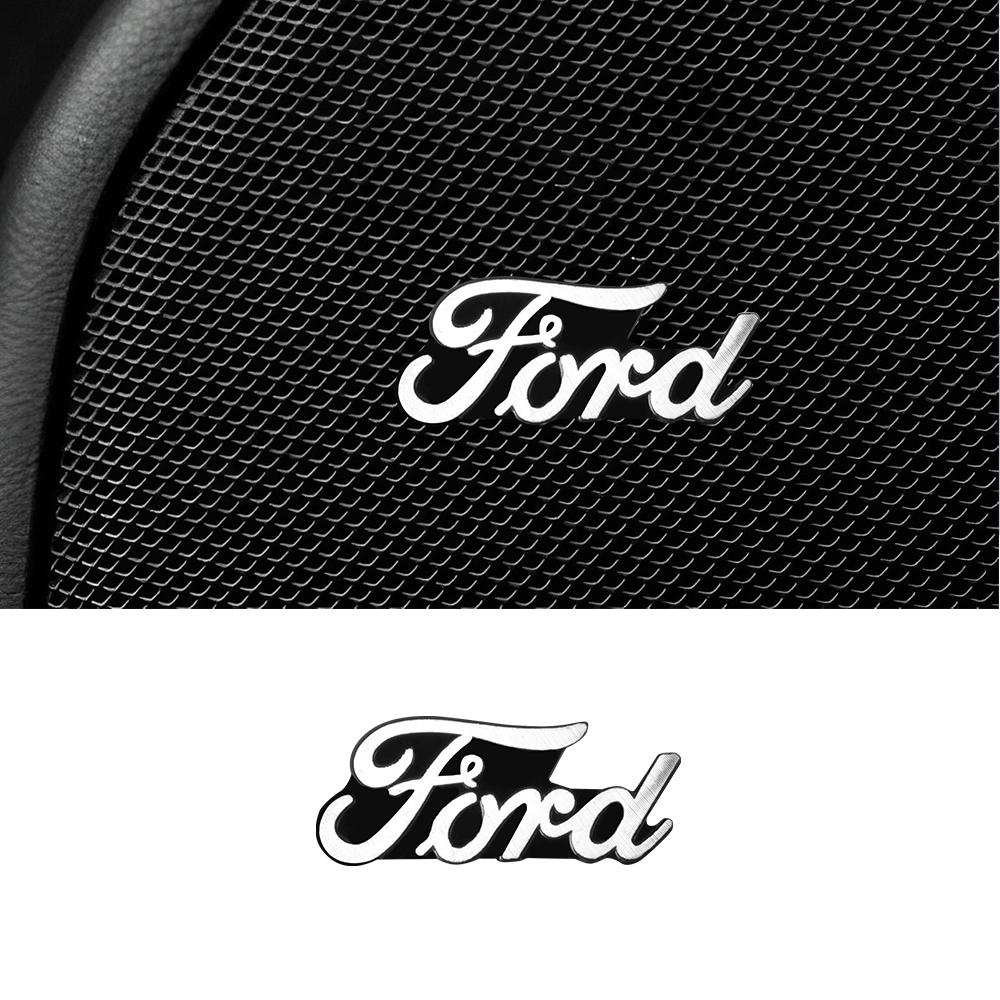 2/4pcs For Ford Focus MK2 Mk4 Mustang Fiesta MK7 ST Aluminum Car Audio Stereo Speaker Sticker Badge Decoration Auto Accessories GX2