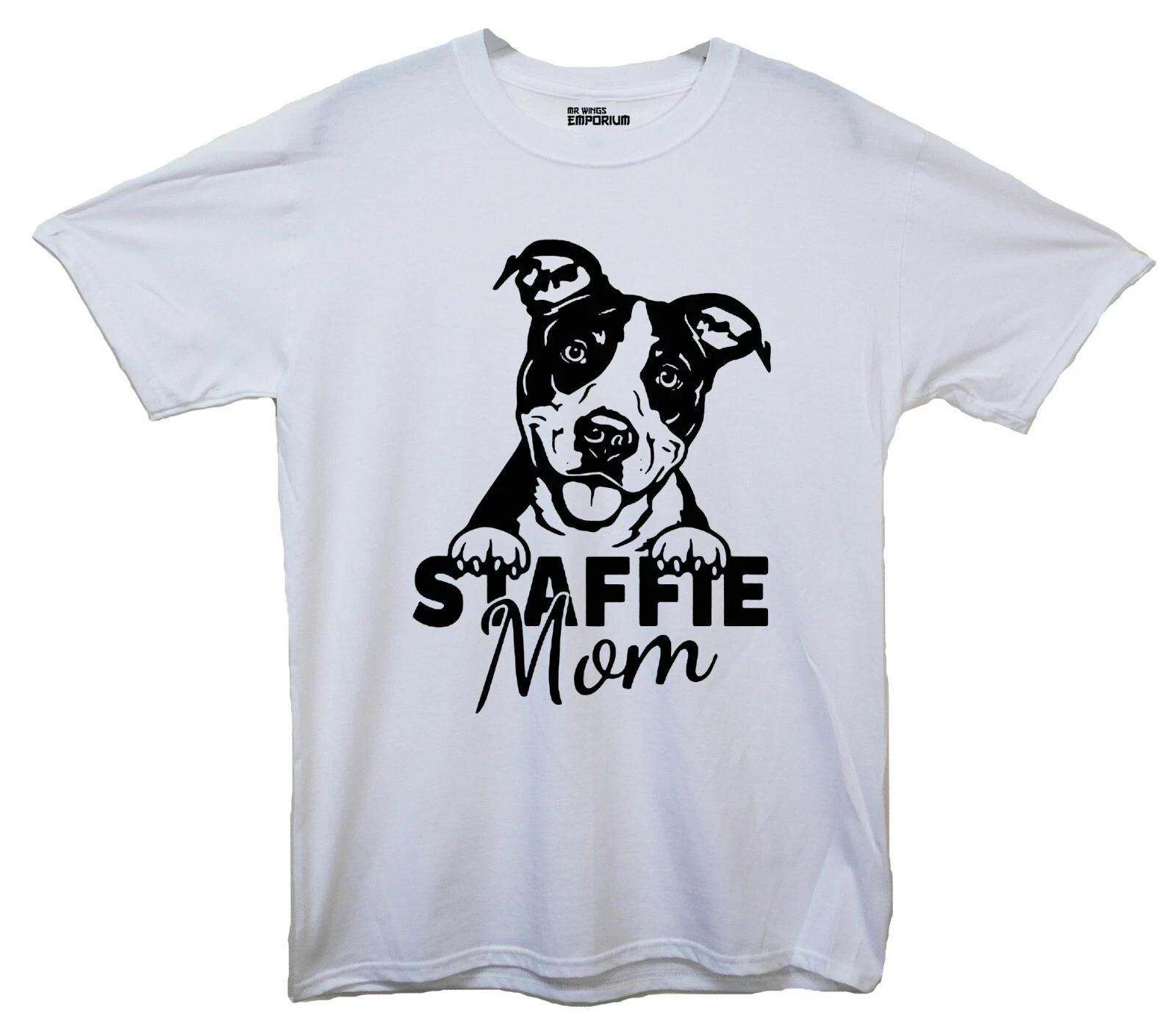Staffie Mom Printed T-Shirt Mothers Day Gift, Staffie, Dogs 3XL