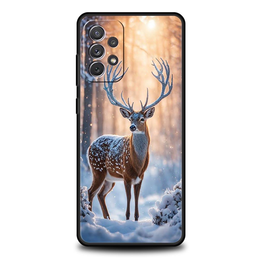 Landscape Winter Light Snow Phone Case For Samsung A15 A13 A51 A71 A41 A31 A21S A03S A05 A35 A55 A23 A25 A33 A53 A73 5G Cover