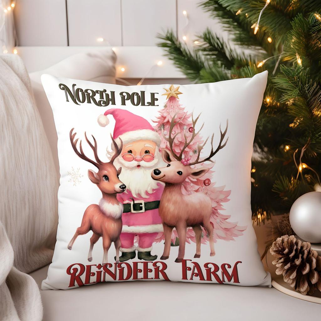 Popular Christmas Pillowcase Office Seat Cushion Home Bedside Pillowcase