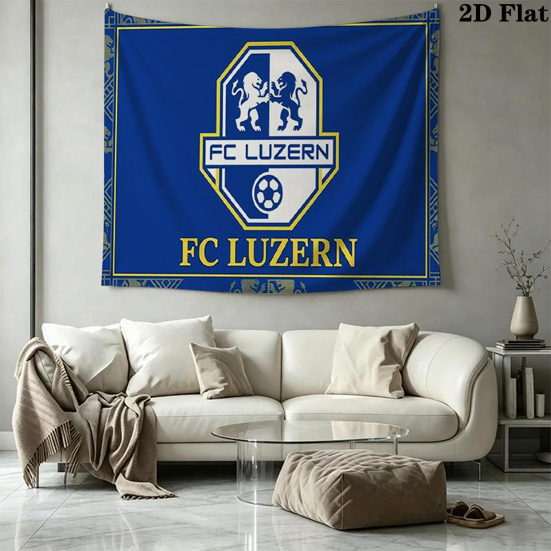 Luzern FC Wall Tapestry Aesthetic Wall Hanging Printed Fabric Blanket Decorative Tapestries for Bedroom Living Room Home Decor