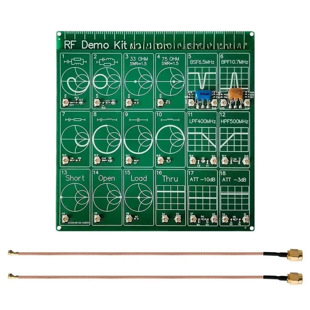 RF Demonstration Kit Board for NanoVNA with Vector Network Analyzer and Antenna Analyzer Test Calibration Functions
