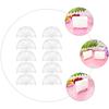 10 Pcs Tray Transparent -shaped Vertical Napkin Holder Paper Towel 10pcs for Table Acrylic Dispenser Home Bathroom