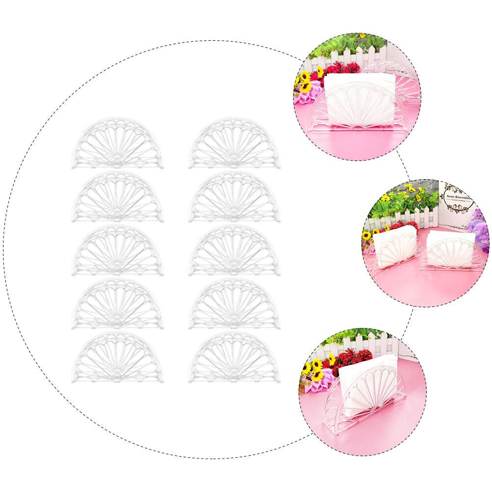 10 Pcs Tray Transparent -shaped Vertical Napkin Holder Paper Towel 10pcs for Table Acrylic Dispenser Home Bathroom