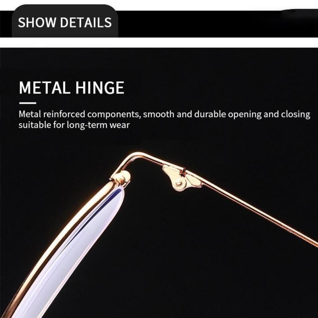 Portable And Exquisite Men's And Women's Full Frame Light Body Elegant Flower Mirror Metal Frame Portable Box Folding Old Glasses