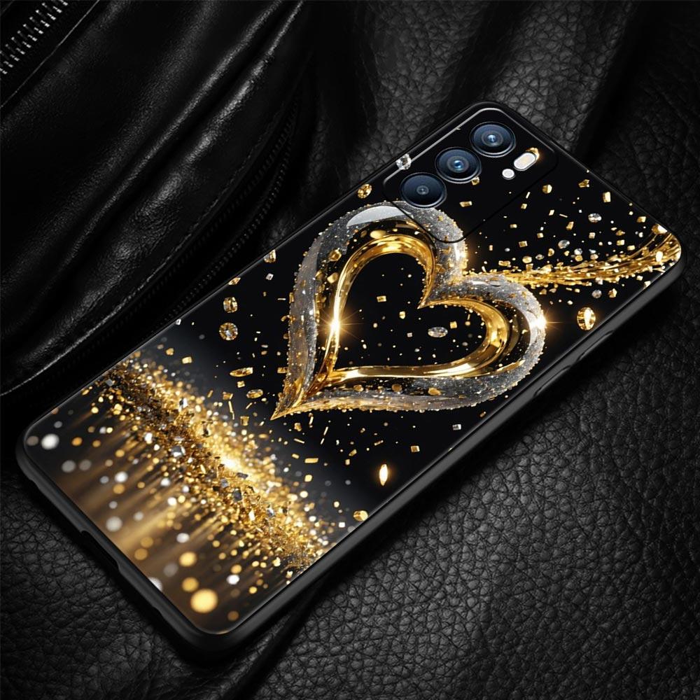 Colored Love Heart Printed Phone Case For Oppo A17 A31 A54 A57 A78 A79 A98 Find X5 X6 Reno 6 7 8 10 11 12 13 F Pro 5G Soft TPU