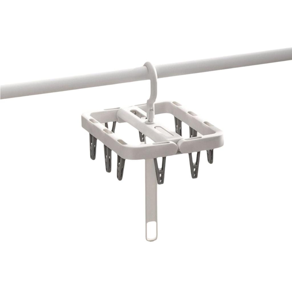 Foldable Multi-Clip Hanging Drying Rack for Underwear Socks and Small Clothes Space Saving Design Suitable for Dormitory and Balcony Use