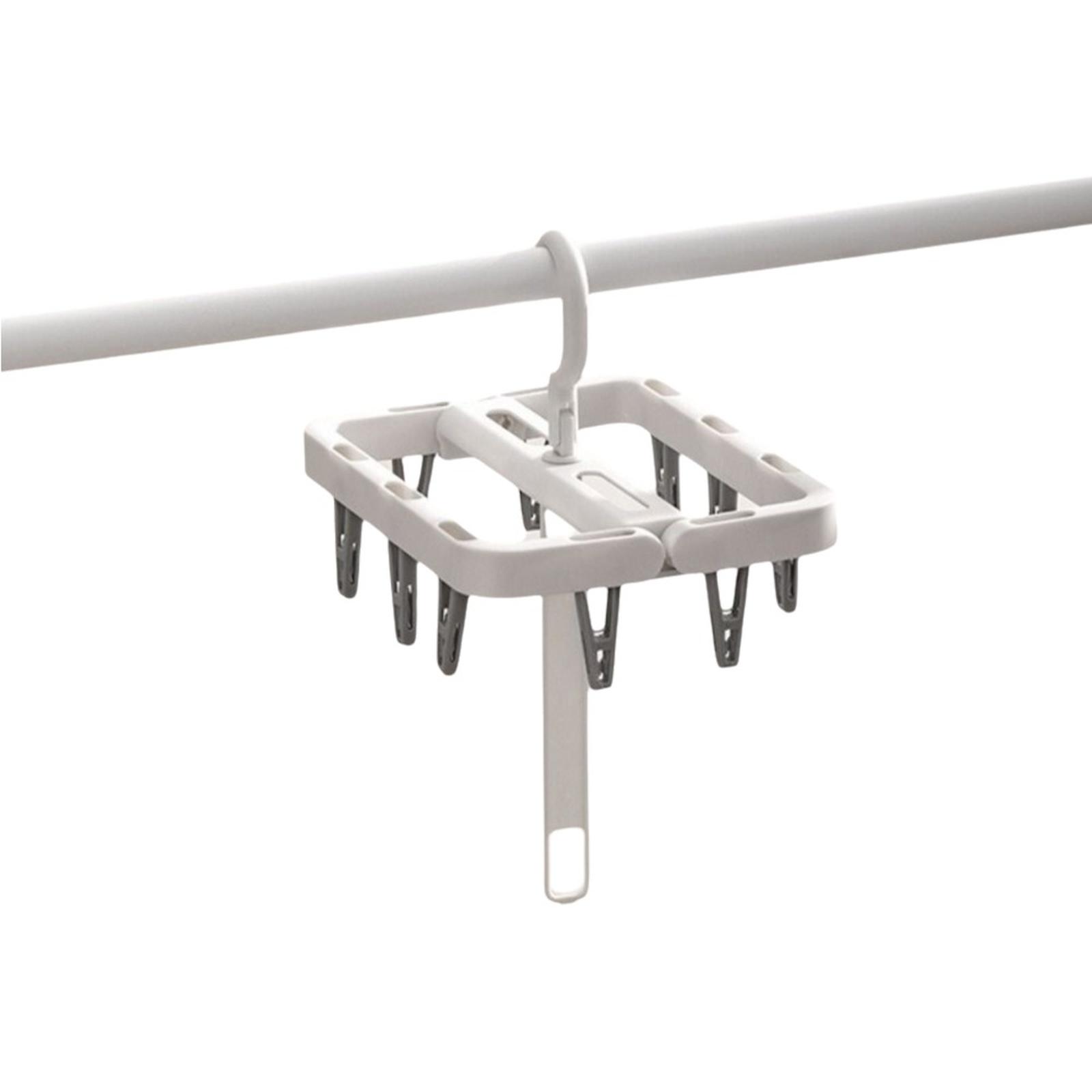 

Foldable Multi-Clip Hanging Drying Rack for Underwear Socks and Small Clothes Space Saving Design Suitable for Dormitory and Balcony Use one size