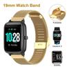 Klassisches Uhrenarmband für 19mm ID205L Veryfitpro Smartwatch Edelstahlarmband Ersatzarmband für Uwatch 3 ID205G ID205 ID205U