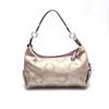 COACH Op art Handbag leather Brown Women F20031 Used