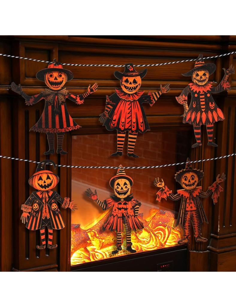 Dwuwymiarowa Dekoracja Wejściowa na Halloween 0,4 cm Dynia Strach na Wróble, Dekoracja na Imprezę Plenerową, do Ogrodu i na Ścianę, Dziedziniec