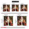 2pcs,2D plane printing Creative Curtains Santa Kitten Christmas Presents (2) Polyester Woven (without rod) Decorations Inside