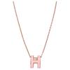 POP H Enamel Alloy Necklaces Women's Chain Rose Gold H147991FO85