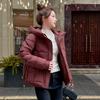 Autumn Winter Thicken Warm Parka Women Casual Sweety Solid Color Big Pocket Loose Hooded Coat Jackets Outwear