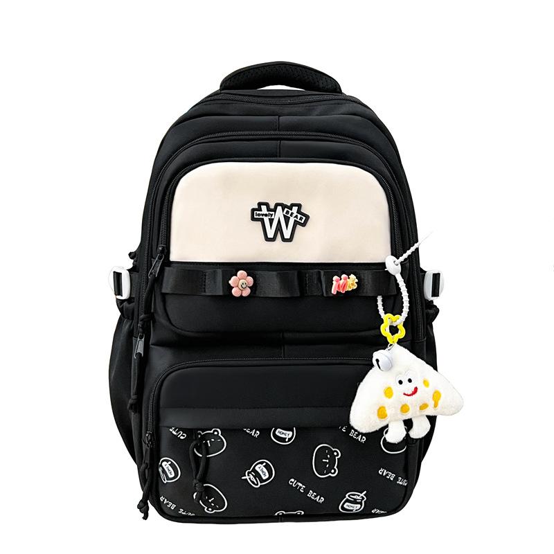 Schoolbag Cute Girl Backpack Leisure Travel Large Capacity Backpack High Value Commuting Tutoring Junior High School Student Schoolbag