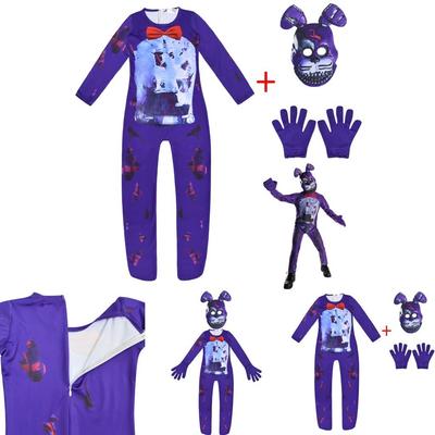 Sundrop Fnaf Pluszowy Miś Kostium Cosplay Body Kombinezon Maska Rękawica Na Dziecięcą Imprezę Halloweenową