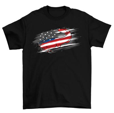 Us Flag Catfish Patriot Fisherman Fishing Dad Tee Unisex T-Shirt