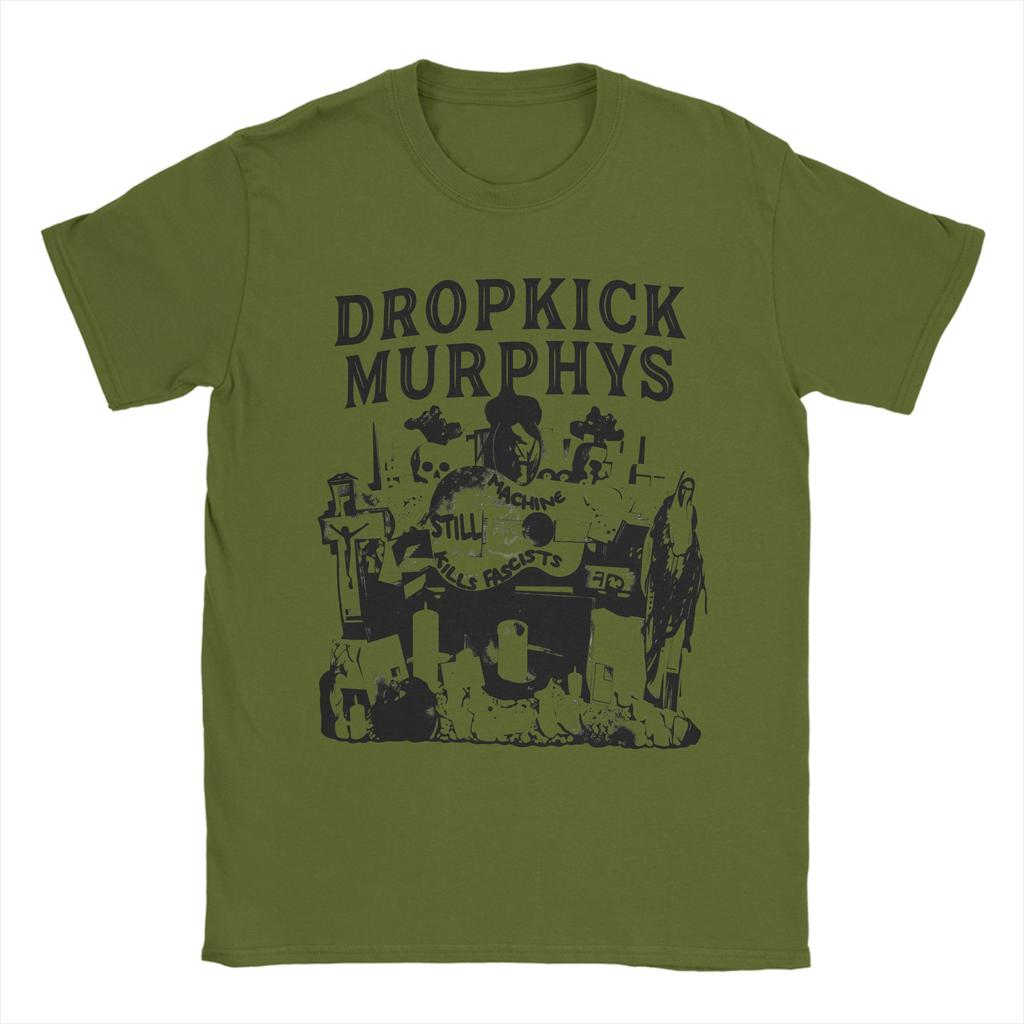 T-shirt Vintage Été Dropkick Murphys T-shirts Hipster T-shirt 100% Coton pour Hommes Y2K Rétro Ample Manches Courtes Hauts T-shirts