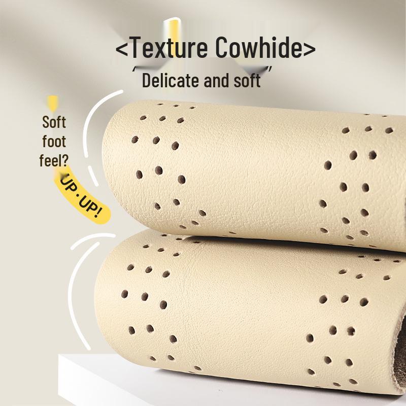 Women's Cowhide Anti-Slip Forefoot Pad with Breathable, Sweat-Absorbent Latex - Reduces Pain and Wear, Fits Large To Small Shoe Sizes