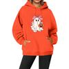 Women's Casual Fashion Solid Color Rugby Print Long Sleeve Hooded Sweatshirt Top