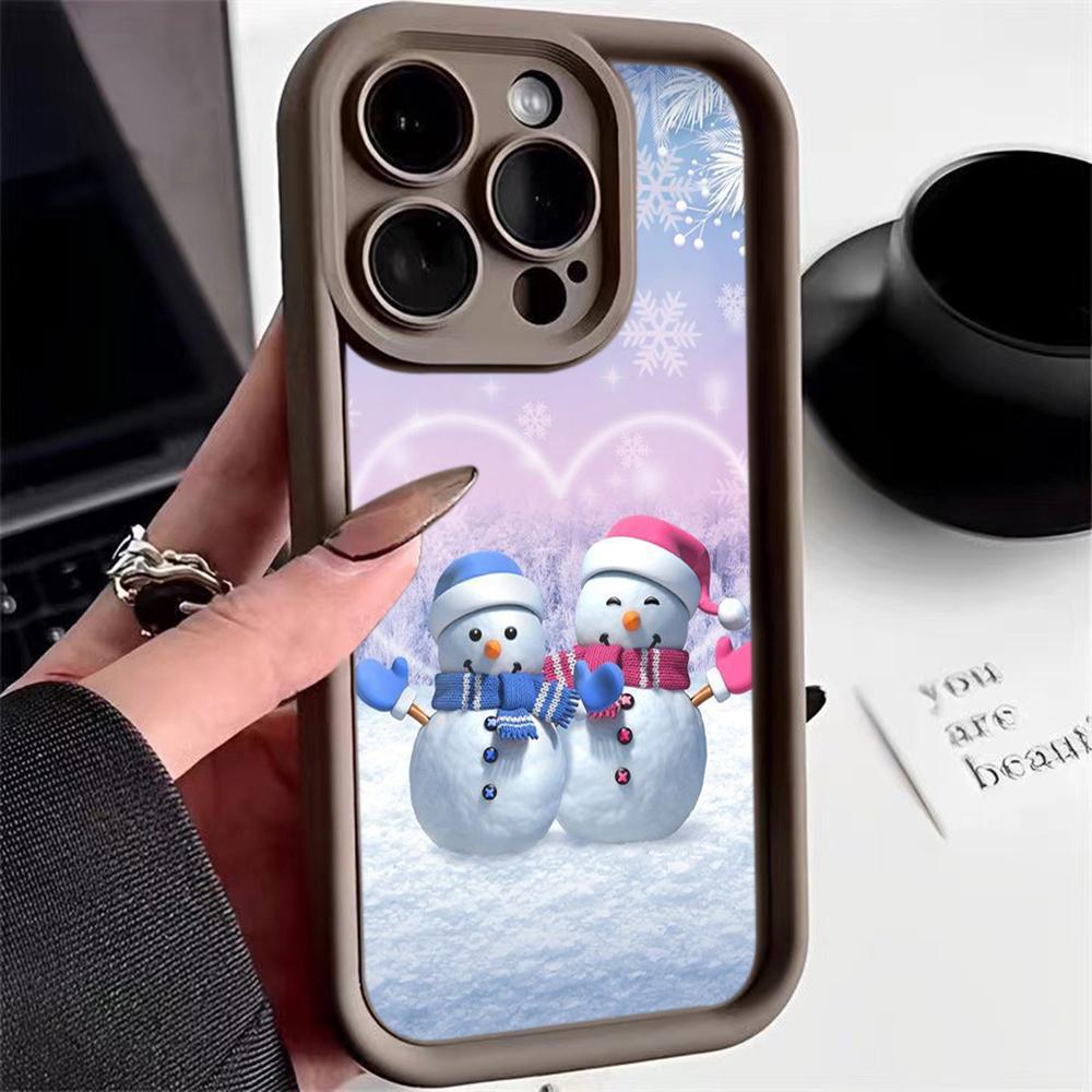 N116 Merry Christmas Happy New Year art Soft Angel Eyes Phone Cases for Samsung S23 S24 Ultra S21 FE A54 A34 A13 A14 A06 A24 Realme12 Shockproof Cover