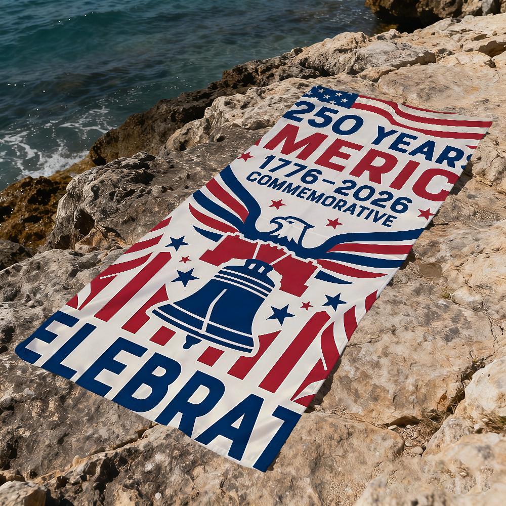 A-america Celebrates 250 Years Towel Large Quick-Drying Microfiber soft Beach Towel for Travel Fitness Sauna Bathing Camping