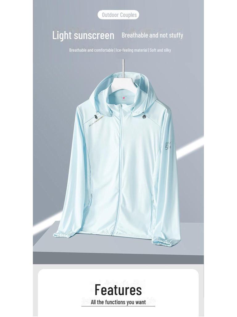 Herren-Sommerjacke aus Eisseide mit Sonnenschutz zum Angeln und für den Außenbereich