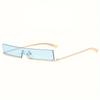 Futuristic Narrow Rectangle Sunglasses Women Men Luxury Rimless Yellow Sun Glasses Y2k Eyewear Rave Party Shades 2026