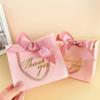 20/50pcs Thank You Gift Bags Reusable Paper Party Bags with Handles Gold Bow Ribbon Mini Pink Party Favor Bags for Birthday