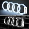 QR2 2026 1pcs  Front Grill emblem Light For m2 A3 A4 A5 A6 A7 A8 S3 S4 S5 S6 S7 Q3 Q5 Q7 4D Sticker LED Lamp Car Front Logo Light