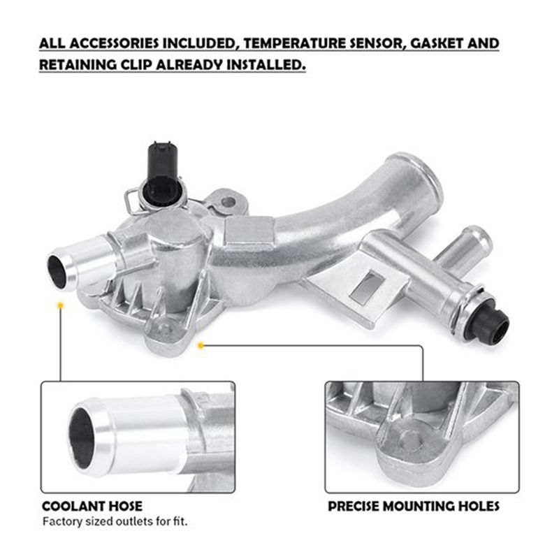 Powerful Aluminum Engine Coolant Housing With Hose For Chevy Cruze, Sonic, Trax And Buick 1.4L - 25193922, 13251447
