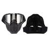 Skull Goggles Mask PC Sponge Detachable Adjustable Motorcycle Protective Mask For Off Road Riding Hiking Black Frame Silver Goggles Lens