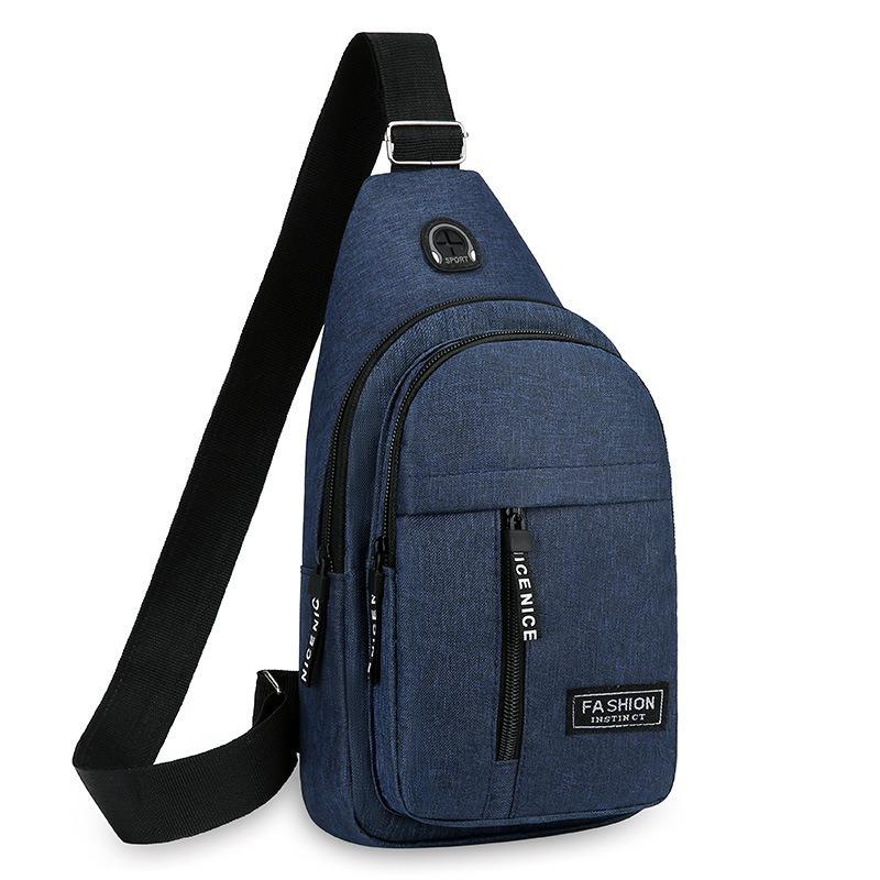 Men's Chest Bag New Outdoor Leisure Usb Messenger Bag Men's Multifunctional Small Bag