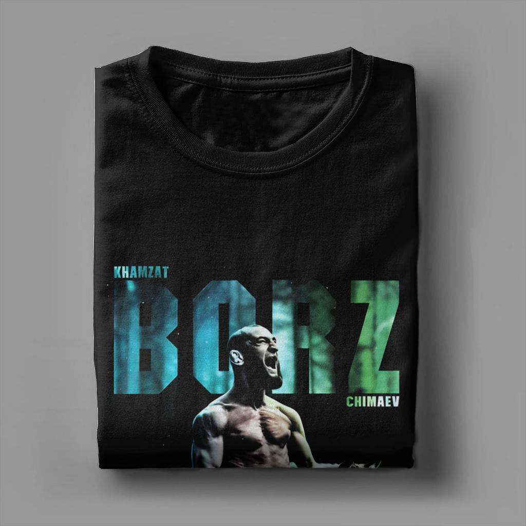 Men Wolf King Khamzat Chimaev Fighting T Shirts Republic of Chechnya Boxing Clothes Novelty Short Sleeve Tees 4XL 5XL T-Shirt
