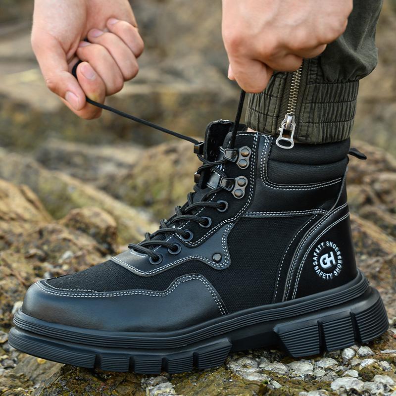 Fashion Work Safety Shoes Men Anti Smashing And Anti Piercing Indestructible Shoes Anti Scalding Work Shoes Steel Toe Sneakers