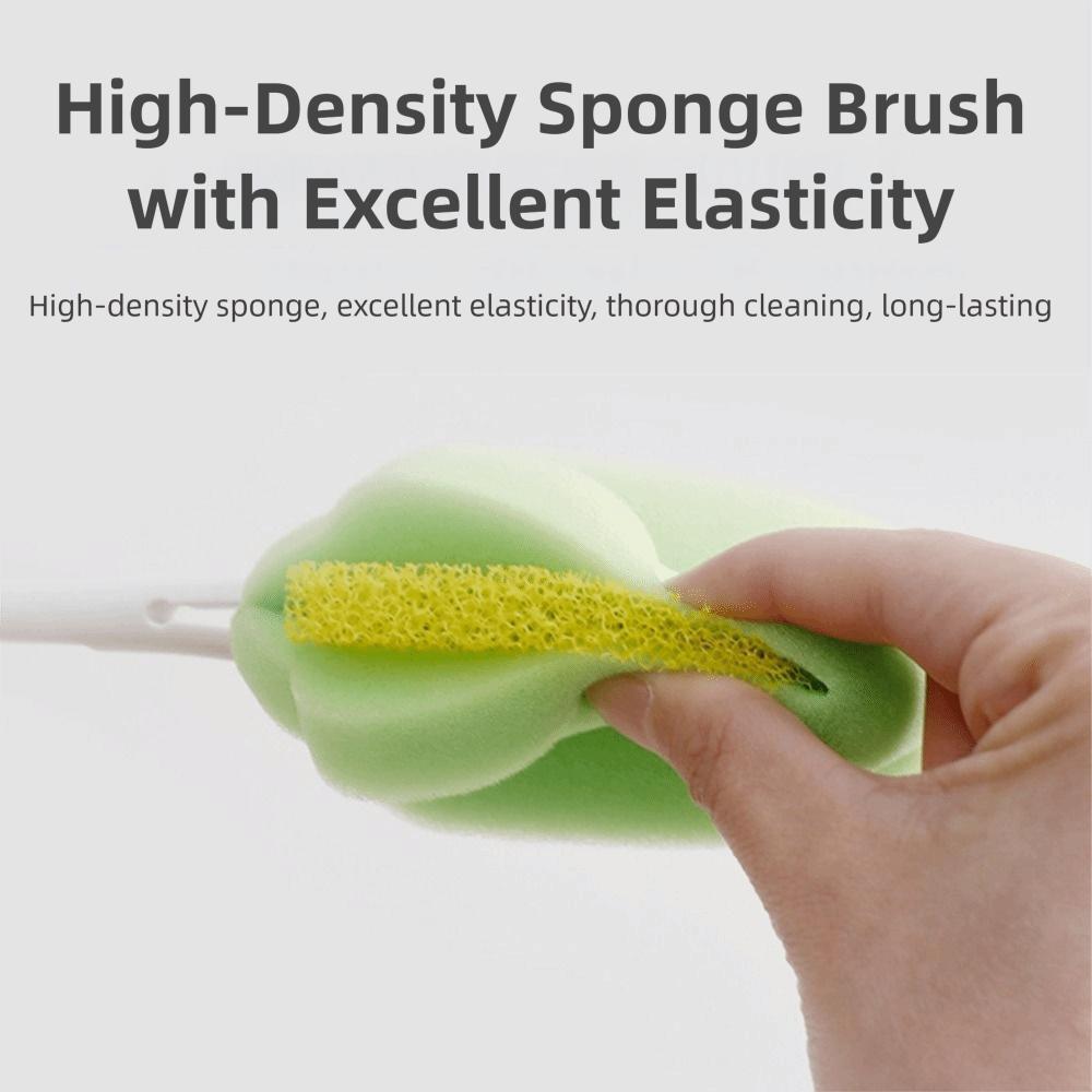 BPA-Free Baby Bottle Cleaning Brush Set 360° Cleaning Feeding Bottle Brush  Lid Cleaning