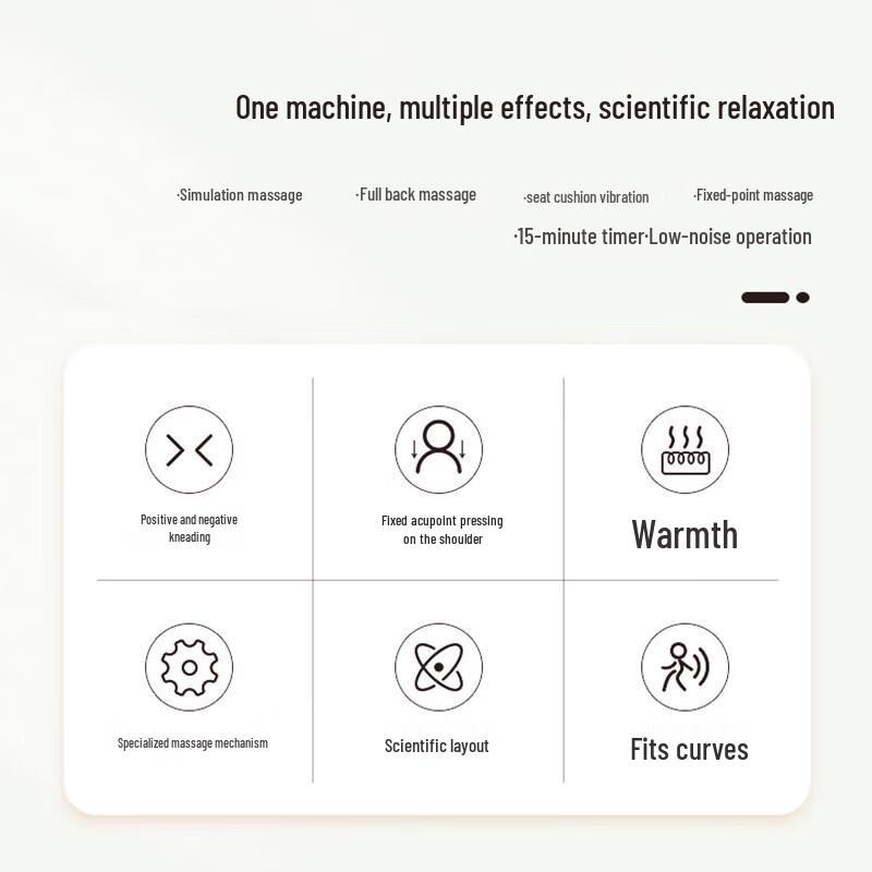 Rongtai RT2195 Multi-function Back & Waist Massage Cushion