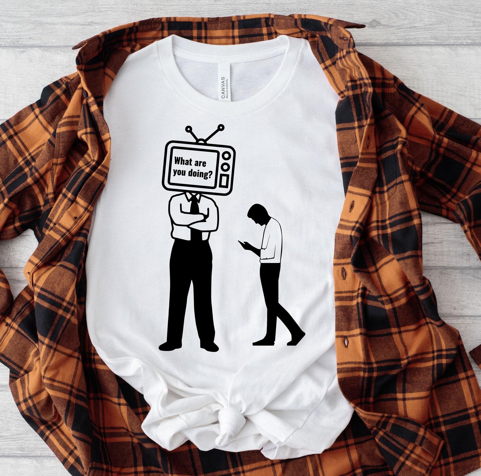 TV Head Dad Tee - A Modern Day Screen-Time Satire S